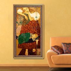 自油自画 diy数字油画大幅客厅人物欧式复古手绘填色装饰画母与子