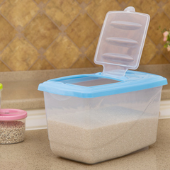 纳美嘉 15KG 有槽米桶塑料储米箱防潮防蛀保鲜厨房米盒米面收纳箱