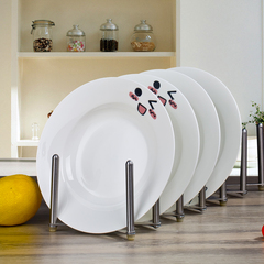 4个装盘子套装 骨瓷餐具实用菜盘家用饭盘陶瓷8英寸欧式碟子韩式