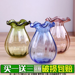 精品欧式水培玻璃花瓶 石榴型花瓶 创意水培绿萝台面干花插花瓶