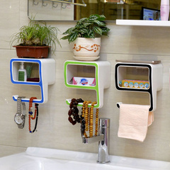 创意塑料肥皂盒 魔力无痕贴吸壁式数字9香皂盒 浴室卫生间置物架
