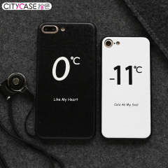 citycase iphone7plus手机壳硅胶新款创意个性男女苹果7黑白简约