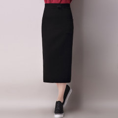 2016秋季新品韩版长款纯色简约百搭修身显瘦直筒针织半身裙包臀裙