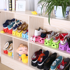 韩式纳美嘉可调节三档高度环保塑料创意鞋柜双层收纳鞋架 10只装