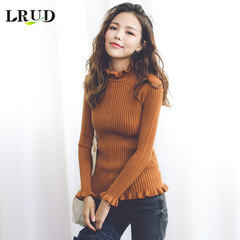 LRUD2017春装女装新款潮韩版修身套头打底衫女长袖显瘦针织衫毛衣