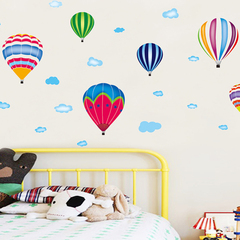 幼儿园墙壁面贴纸儿童房间宝宝卧室卡通装饰墙纸贴画热气球墙贴纸