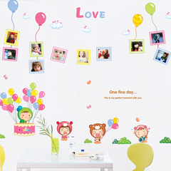 游乐园气球相框贴纸照片墙纸贴画儿童房间幼儿园布置可移除墙贴纸