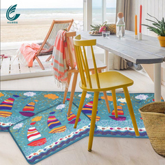卡比特欧式厨房地毯可爱卡通小船卧室防滑防尘长方形可手洗床边毯