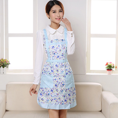 杰夫人围裙韩版时尚可爱厨师工作服无袖防水油污家居厨房做饭罩衣