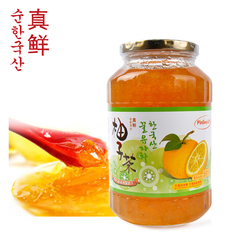 韩国原装进口 真鲜蜂蜜柚子茶1kg/瓶 冲调饮品下午茶