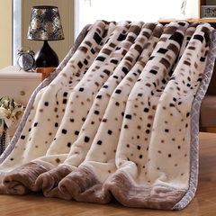 正品拉舍尔毛毯双层双面花纹加厚冬季单人毛毯子学生毯绒毯珊瑚绒