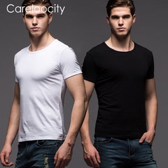 2件装 凯兰城男士T恤 男 夏季短袖棉质男T恤修身 圆领短袖打底衫