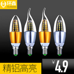 LED蜡烛灯泡E14小螺口尖泡复古超亮3W家用5w拉尾节能灯吊灯光源