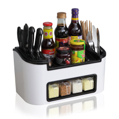 创意厨房套具 组合刀架多功能厨房置物架调味盒调料罐瓶收纳架