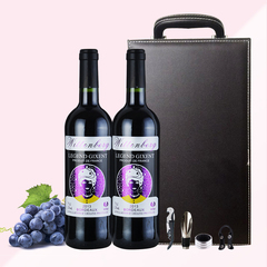威登堡 法国波尔多原瓶进口干红葡萄酒赤霞珠红酒750ml*2两支礼盒
