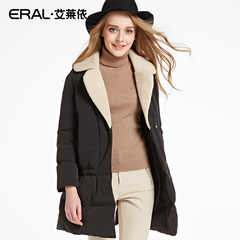 ERAL/艾莱依韩版加厚西装领羽绒服女中长款2016冬新款16049-EDAB