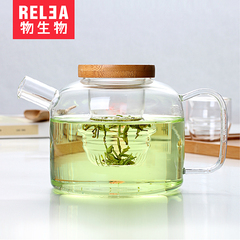 物生物茶具玻璃套装 创意人形过滤花茶壶 大耐热玻璃泡茶壶水壶