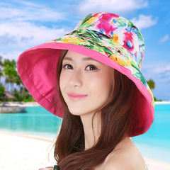 帽子女夏天防晒帽遮阳帽沙滩太阳帽防紫外线骑车可折叠户外出游潮
