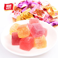 雅客爱的软糖喜糖250g装水果味休闲过年年货零食糖果约28个批发
