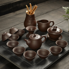 连连旺 整套紫砂茶具特价 陶瓷茶具茶海茶壶 家用紫砂茶具茶杯