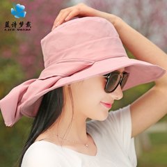 太阳帽女夏天遮阳帽户外防晒帽防紫外线遮脸可折叠帽子沙滩帽出游