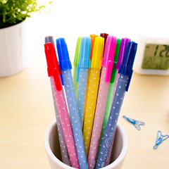 彩色果冻中性笔 咔巴熊韩国文具创意水性笔 学生标记可爱0.5水笔