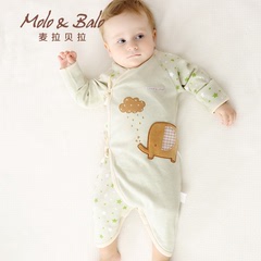 新生儿衣服0-3个月纯棉春秋季宝宝长袖蝴蝶衣星星哈衣婴儿连体衣