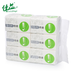 佳益竹文化3层抽纸 6包装面巾纸餐巾纸擦手纸纸巾 家用卫生纸纸抽