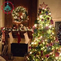 盈浩 1.8米多彩系列圣诞树套餐 带灯发光豪华加密装饰树挂件搭配
