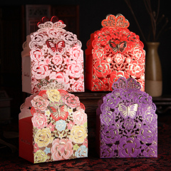 喜糖盒子创意结婚 欧式喜糖盒纸盒礼盒 婚庆婚礼用品糖果包装盒袋