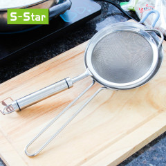 SStar304不锈钢漏网勺厨房油滤勺 豆浆果汁过滤网粉筛火锅捞面勺