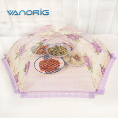 vanorig大号餐桌罩饭菜罩水果罩防苍蝇食物罩蕾丝花边菜罩可折叠