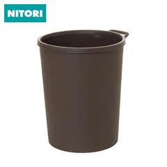 日本NITORI尼达利 带把手圆垃圾篓 纸篓家用客厅厨房无盖垃圾桶