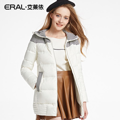 ERAL/艾莱依2016冬新款中长款女士羽绒服加厚韩版连帽16018-EDAB