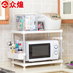 众煌日本厨房储物架微波炉置物架烤箱烧烤架电饭煲双层收纳整理架