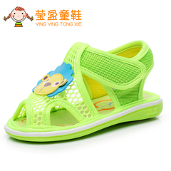 男宝宝凉鞋0-1-3岁学步鞋叫叫鞋防滑软底婴儿鞋子包头女宝宝鞋潮