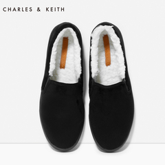 CHARLES&KEITH 平底鞋 CK1-70930022 女式平底鞋 豆豆鞋女 毛毛鞋
