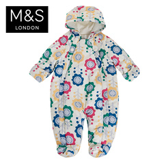 M&S/马莎童装 女婴0至3岁花朵图案保暖防雨防雪外套 T789542V