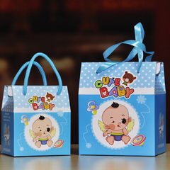 2016新品满月喜糖盒子手提式喜糖袋生日回礼礼品盒创意糖果盒