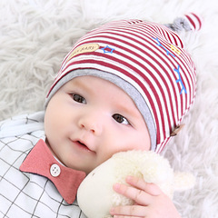 婴儿帽子0-3-6-12个月纯棉男女宝宝帽子保暖新生儿帽子胎帽秋冬