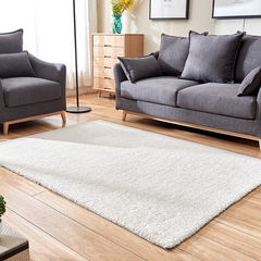 现代简约田园加厚纯色超柔宜家地毯客厅茶几卧室床边地毯满铺防滑