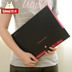 UMI文件夹多层学生女韩国文具试卷袋插页塑料A4商务文件袋风琴包