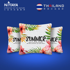 妮泰雅Nittaya泰国原装天然乳胶抱枕印花沙发抱枕靠垫