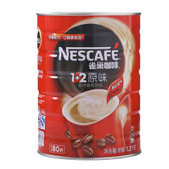 雀巢咖啡1 2速溶咖啡罐装1200g 原味咖啡 可冲80杯