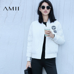 Amii[极简主义]2016冬季女装新款90绒修身大码加厚羽绒服夹克外套