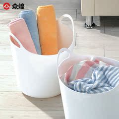 众煌日本进口塑料脏衣服收纳筐脏衣篮手提洗衣篮玩具篓衣物洗涤框