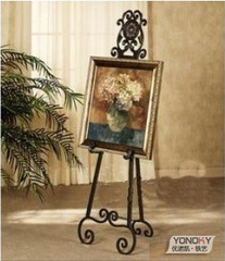优诺凯 欧式 铁艺油画架 画板支架 油画展示架 客厅婚纱架 海报架