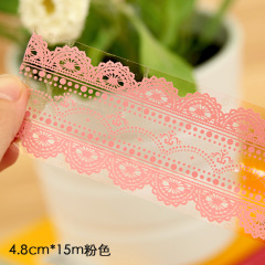 安安家 日韩国文具可爱小清新透明蕾丝花边胶带DIY装饰胶带10米