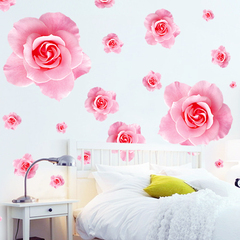 客厅电视背景墙卧室婚房间家装饰墙壁贴纸可移除墙贴画玫瑰花