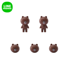 LINE FRIENDS 布朗熊立体磁铁 可爱卡通设计冰箱磁力贴